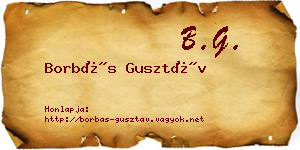 Borbás Gusztáv névjegykártya